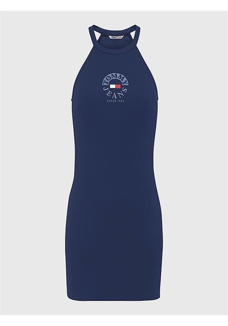 ABITO ADERENTE INCROCIATO SULLA SCHIENA TOMMY JEANS | Abiti | DW0DW12865C87 TWILIGHT NAVY